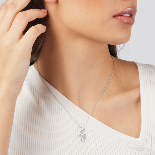 Diamond Miracle Swirl Necklace in Sterling Silver Necklaces Bevilles 