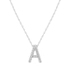 Diamond Initial Slider Necklace in Sterling Silver Necklaces Bevilles A 