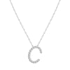 Diamond Initial Slider Necklace in Sterling Silver Necklaces Bevilles C 