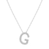 Diamond Initial Slider Necklace in Sterling Silver Necklaces Bevilles G 