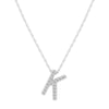 Diamond Initial Slider Necklace in Sterling Silver Necklaces Bevilles K 