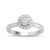 Love by Michelle Beville Halo Solitaire Ring with 0.65ct of Diamonds in 18ct White Gold Rings Bevilles 