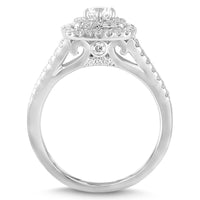 Love by Michelle Beville Halo Solitaire Ring with 1.00ct of Diamonds in 18ct White Gold Rings Bevilles 