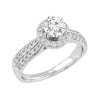 Love by Michelle Beville Halo Solitaire Ring with 1.00ct of Diamonds in 18ct White Gold Rings Bevilles 