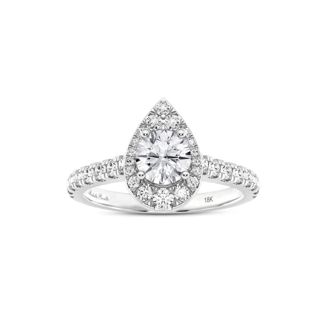 Love by Michelle Solitaire Fancy Ring with 1.20ct of Diamonds in 18ct White Gold Rings Bevilles 