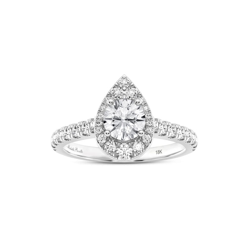 Love by Michelle Solitaire Fancy Ring with 1.20ct of Diamonds in 18ct White Gold Rings Bevilles 