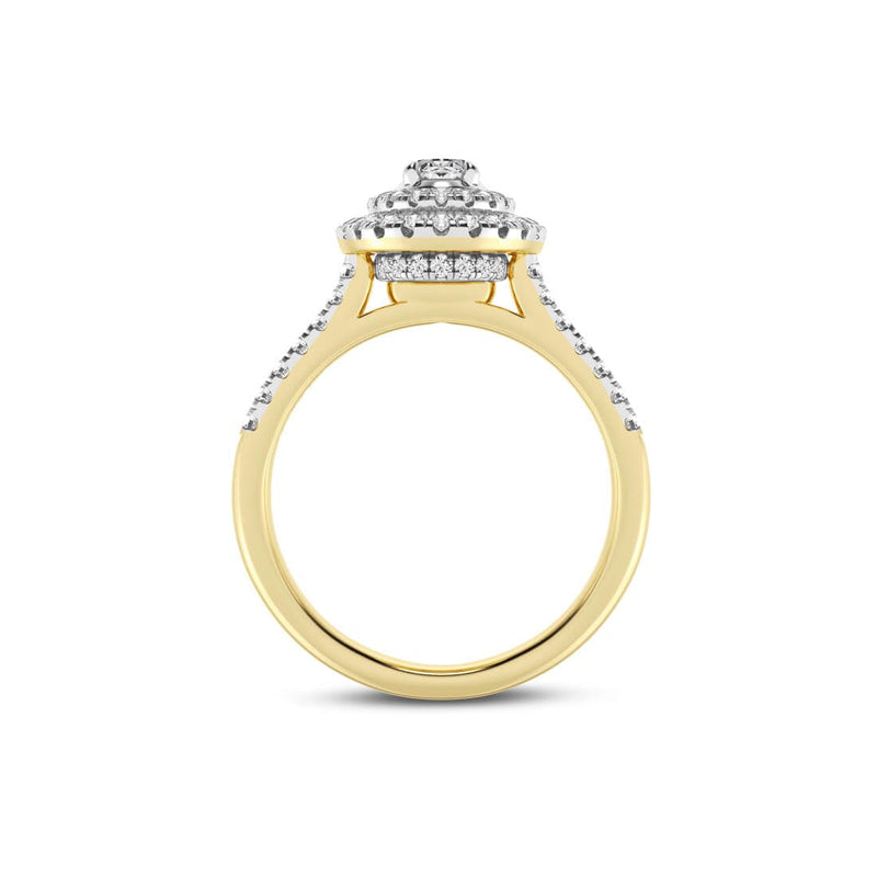 Love By Michelle Oval Solitaire Ring with 0.70ct of Diamonds in 18ct Yellow Gold Rings Bevilles 