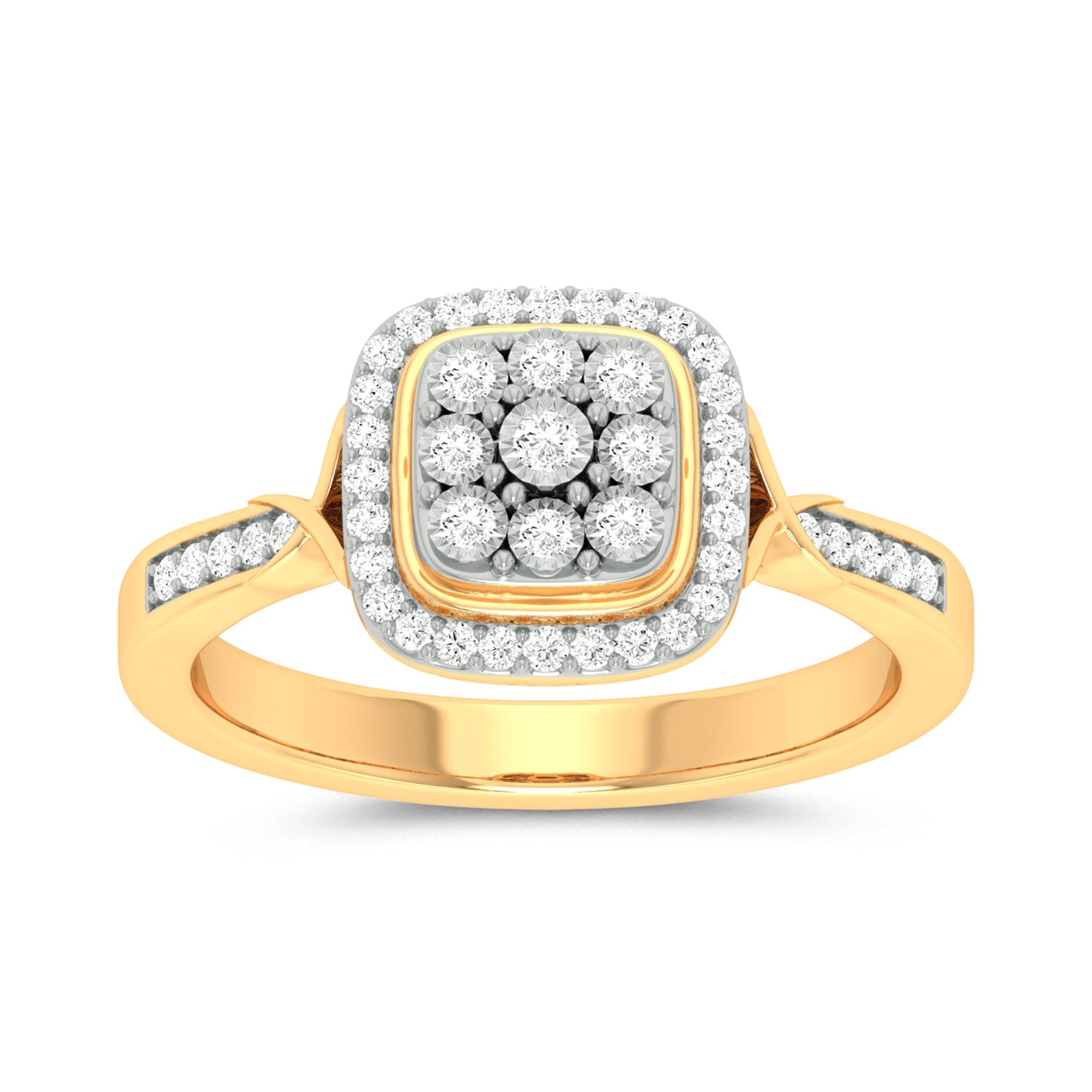Meera Miracle Bezel Ring with 1/5ct of Laboratory Grown Diamonds in 9ct Yellow Gold Rings Bevilles 