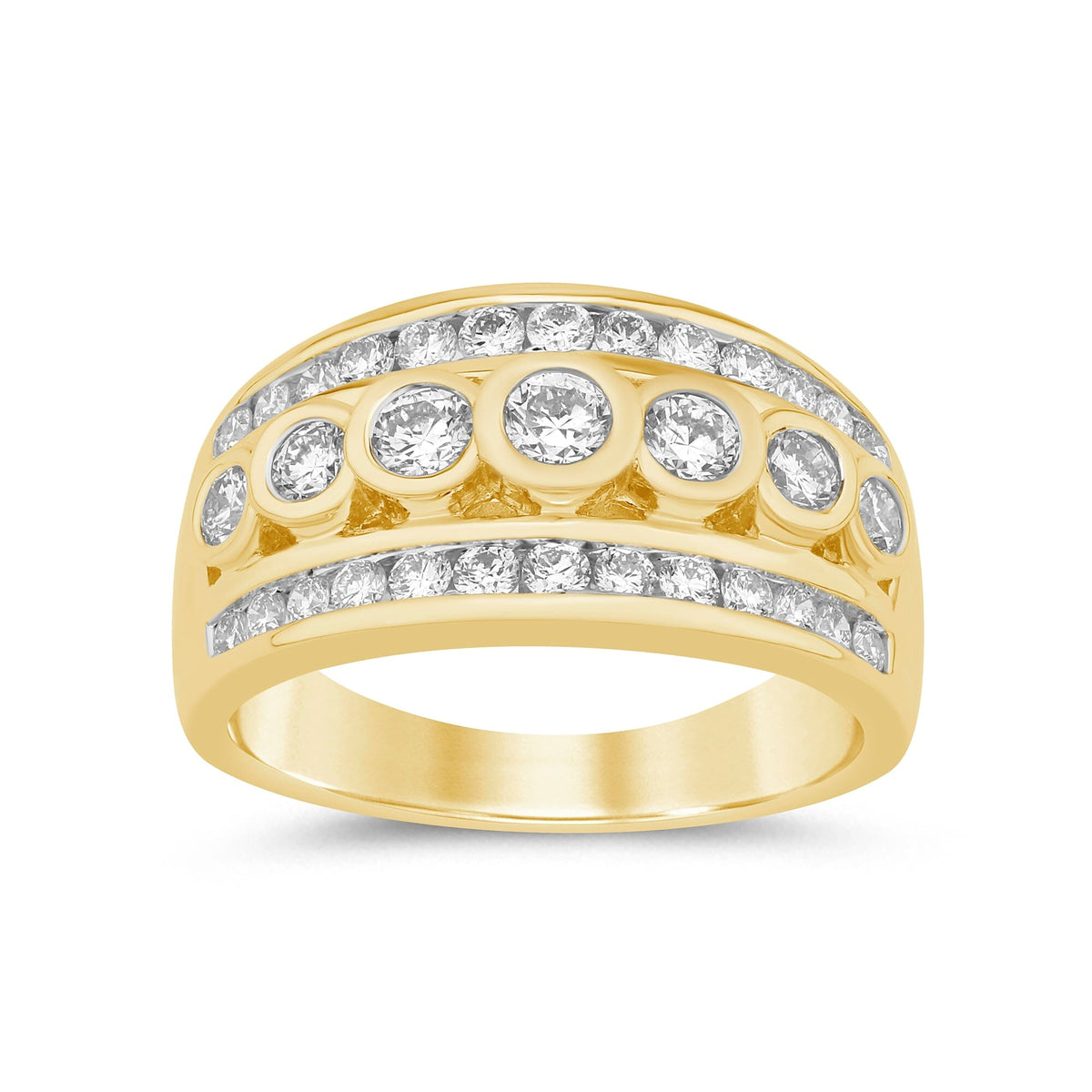 Meera Bezel Set Ring with 1.00ct of Laboratory Grown Diamonds in 9ct Yellow Gold Rings Bevilles 