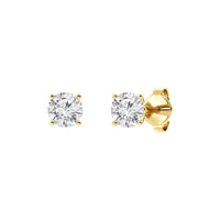 Meera 0.30ct Laboratory Grown Diamond Soliatire Earrings in 9ct Yellow Gold Earrings Bevilles 