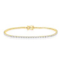 Meera Tennis Bracelet with 1.50ct of Laboratory Grown Diamonds in 9ct Yellow Gold Bracelets Bevilles 