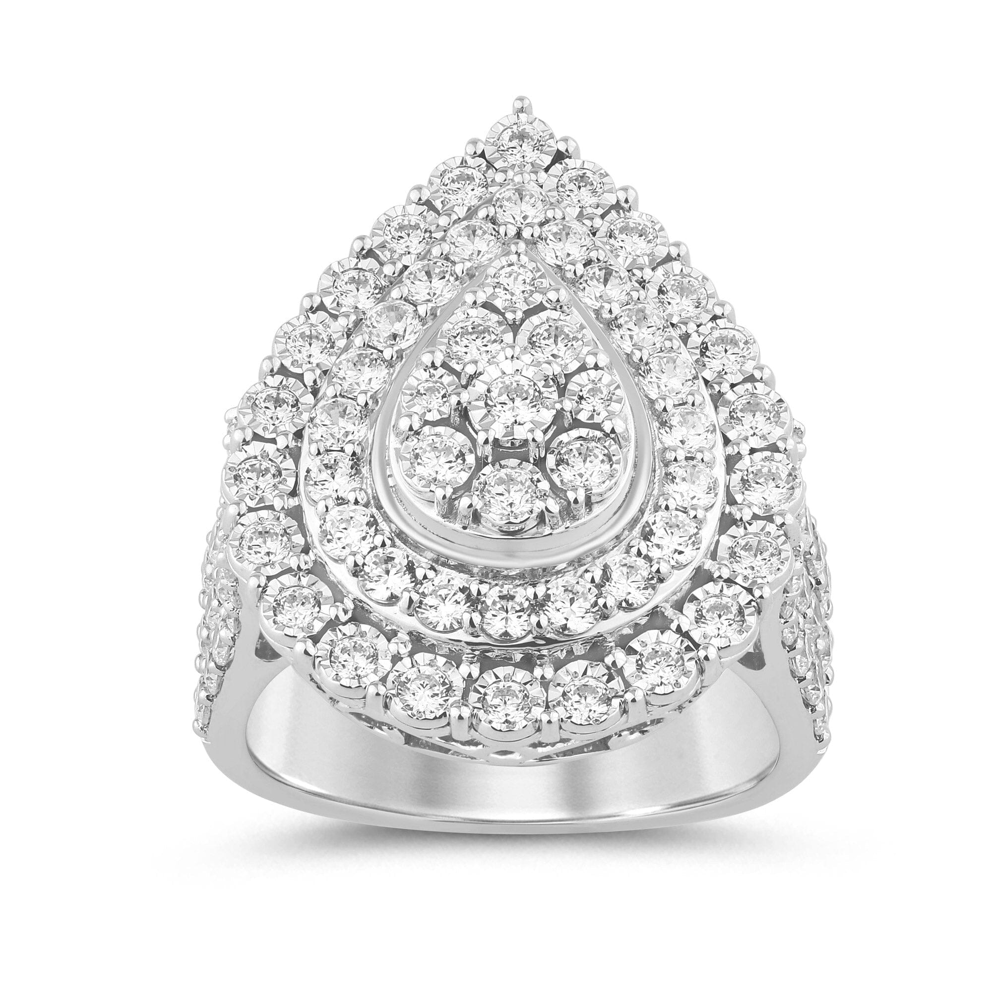 Meera Miracle Pear Shaped Ring with 2.00ct of Laboratory Grown Diamonds in 9ct White Gold Rings Bevilles 