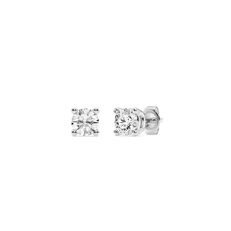Meera Classic Stud Earrings with 0.10ct of Laboratory Grown Diamonds in 9ct White Gold Earrings Bevilles 