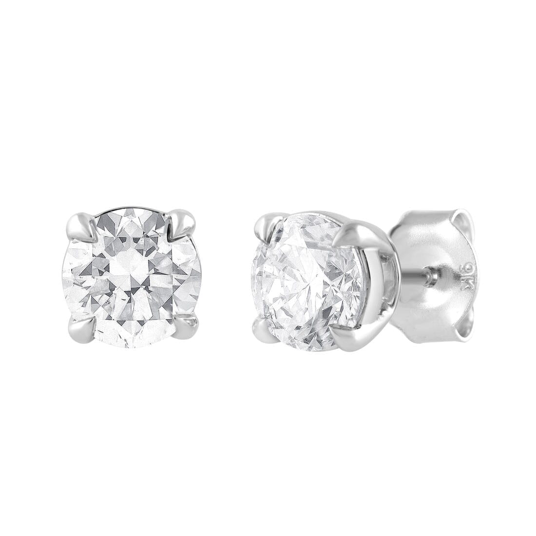 Meera Solitaire Earrings with 1.50ct of Laboratory Grown Diamonds in 9ct White Gold Earrings Bevilles 