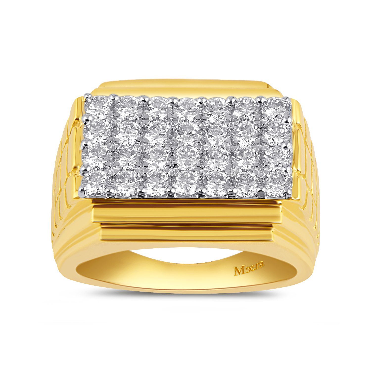 Meera Men's Ring with 2.00ct of Laboratory Grown Diamonds in 9ct Yellow Gold Rings Bevilles 