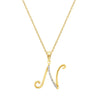 Diamond Initial Pendants in 9ct Yellow Gold Necklaces Bevilles N 
