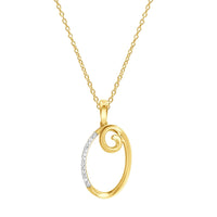 Diamond Initial Pendants in 9ct Yellow Gold Necklaces Bevilles O 