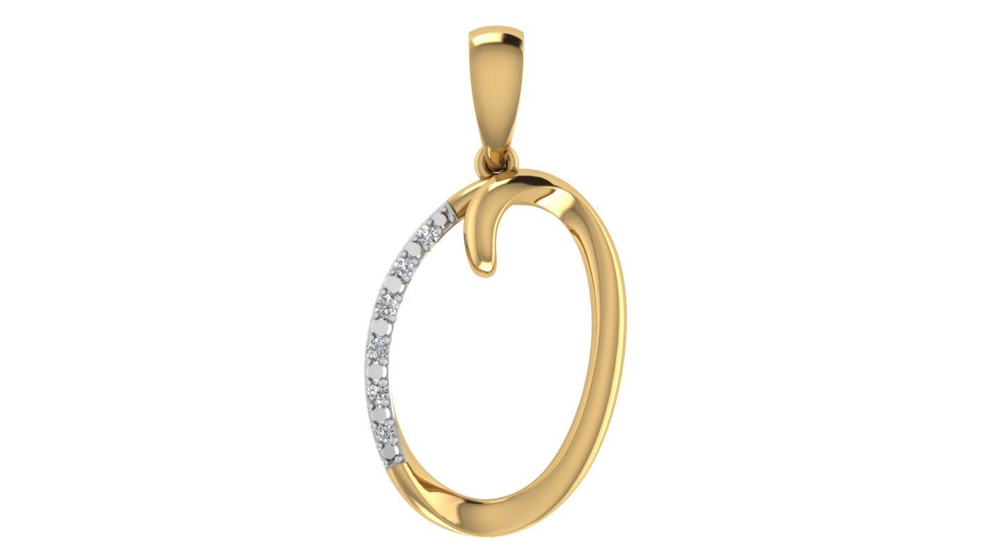 Diamond Initial Pendants in 9ct Yellow Gold Necklaces Bevilles Q 