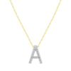 Diamond Initial Slider Necklace in 9ct Yellow Gold Necklaces Bevilles A 