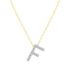 Diamond Initial Slider Necklace in 9ct Yellow Gold Necklaces Bevilles 