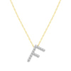 Diamond Initial Slider Necklace in 9ct Yellow Gold Necklaces Bevilles F 