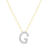 Diamond Initial Slider Necklace in 9ct Yellow Gold Necklaces Bevilles 