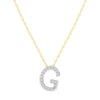 Diamond Initial Slider Necklace in 9ct Yellow Gold Necklaces Bevilles G 