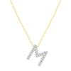 Diamond Initial Slider Necklace in 9ct Yellow Gold Necklaces Bevilles 