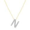 Diamond Initial Slider Necklace in 9ct Yellow Gold Necklaces Bevilles 