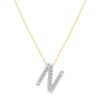 Diamond Initial Slider Necklace in 9ct Yellow Gold Necklaces Bevilles N 