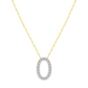 Diamond Initial Slider Necklace in 9ct Yellow Gold Necklaces Bevilles O 