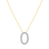 Diamond Initial Slider Necklace in 9ct Yellow Gold Necklaces Bevilles O 