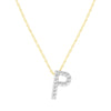 Diamond Initial Slider Necklace in 9ct Yellow Gold Necklaces Bevilles P 