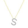 Diamond Initial Slider Necklace in 9ct Yellow Gold Necklaces Bevilles 