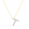 Diamond Initial Slider Necklace in 9ct Yellow Gold Necklaces Bevilles T 