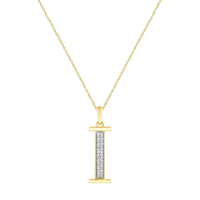 Diamond Set Initial Pendant in 9ct Yellow Gold Necklaces Bevilles I 