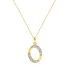 Diamond Set Initial Pendant in 9ct Yellow Gold Necklaces Bevilles O 