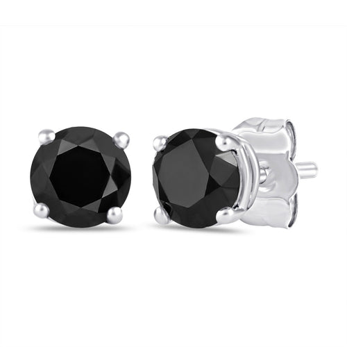 Tia 1/2ct Black Diamond Earrings in 9ct White Gold Earrings Bevilles 