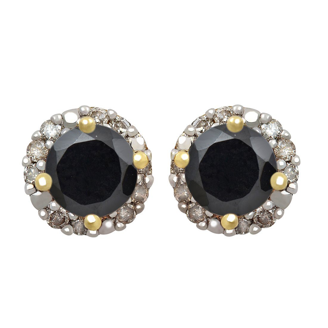 9ct Yellow Gold 0.10ct Diamond &amp; Sapphire Earrings Earrings Bevilles 