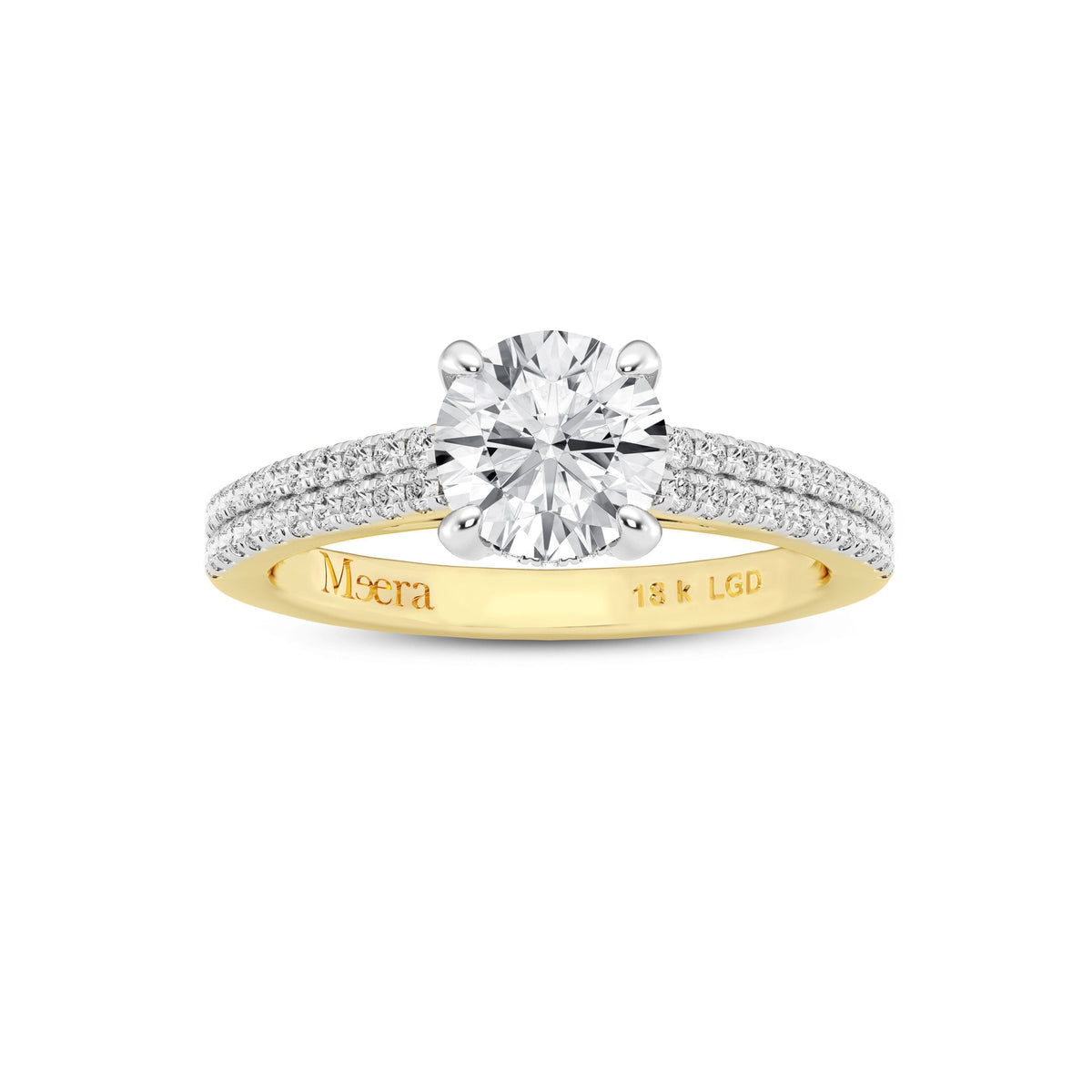 Meera Solitaire Ring with 1.30ct of Laboratory Grown Diamonds in 18ct Yellow Gold Rings Bevilles 