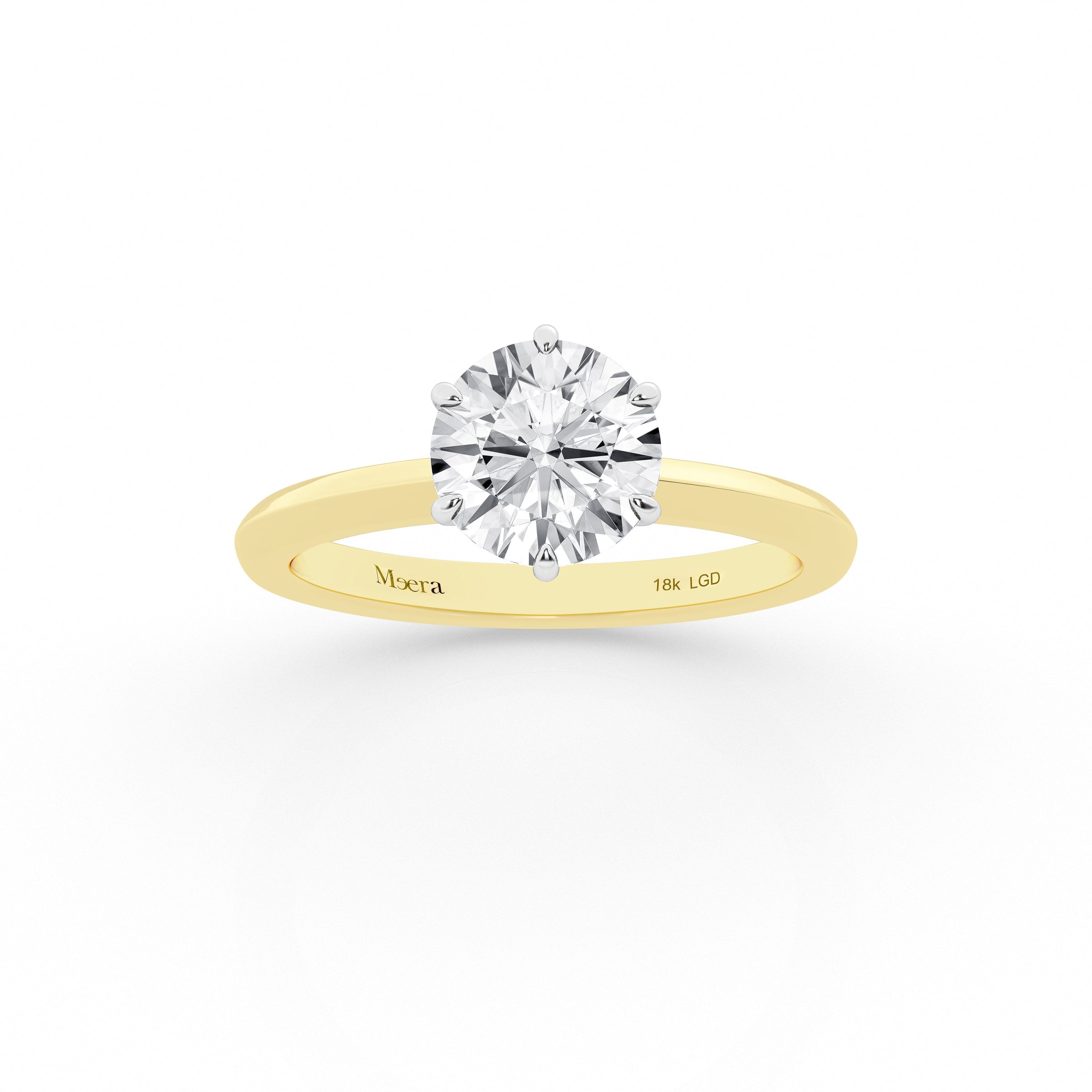 Meera 2.00ct Solitaire Laboratory Grown Diamond Ring in 18ct Yellow Gold Rings Bevilles 