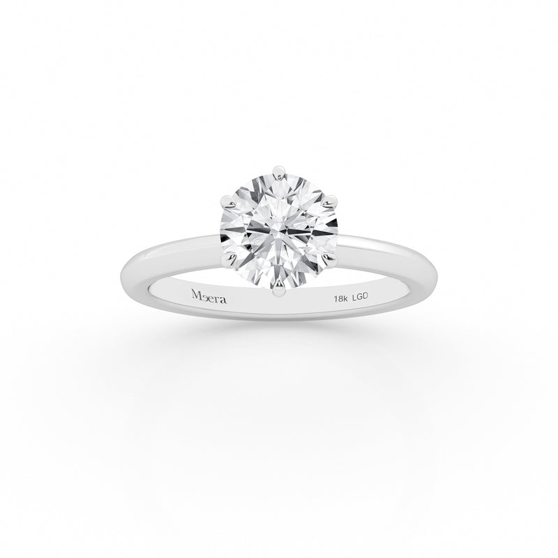 Meera Solitaire Ring with 2.00t of Laboratory Grown Diamonds in 18ct White Gold Rings Bevilles 