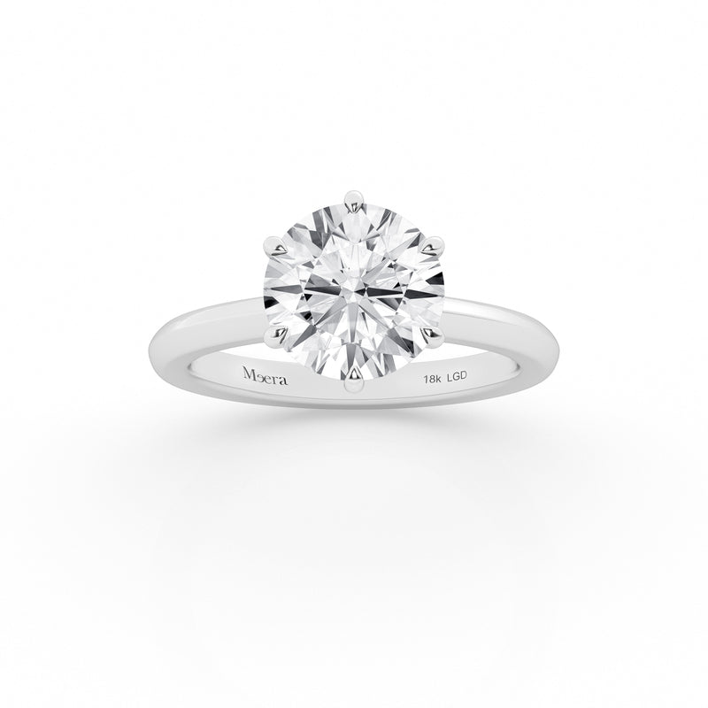 Meera Solitaire Ring with 3.00ct of Laboratory Grown Diamonds in 18ct White Gold Rings Bevilles 