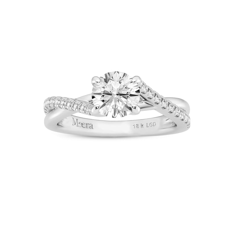 Meera Solitaire Ring with 1.75ct of Laboratory Grown Diamonds in 18ct White Gold Rings Bevilles 