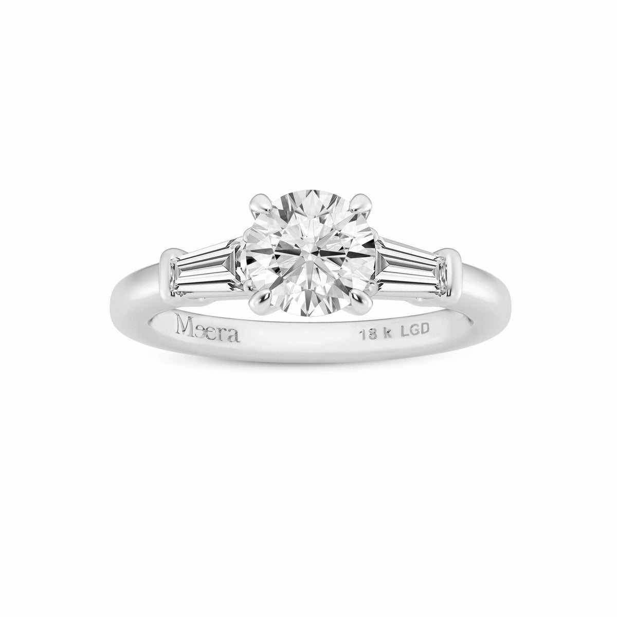 Meera Solitaire Ring with 1.40ct of Laboratory Grown Diamonds in 18ct White Gold Rings Bevilles 
