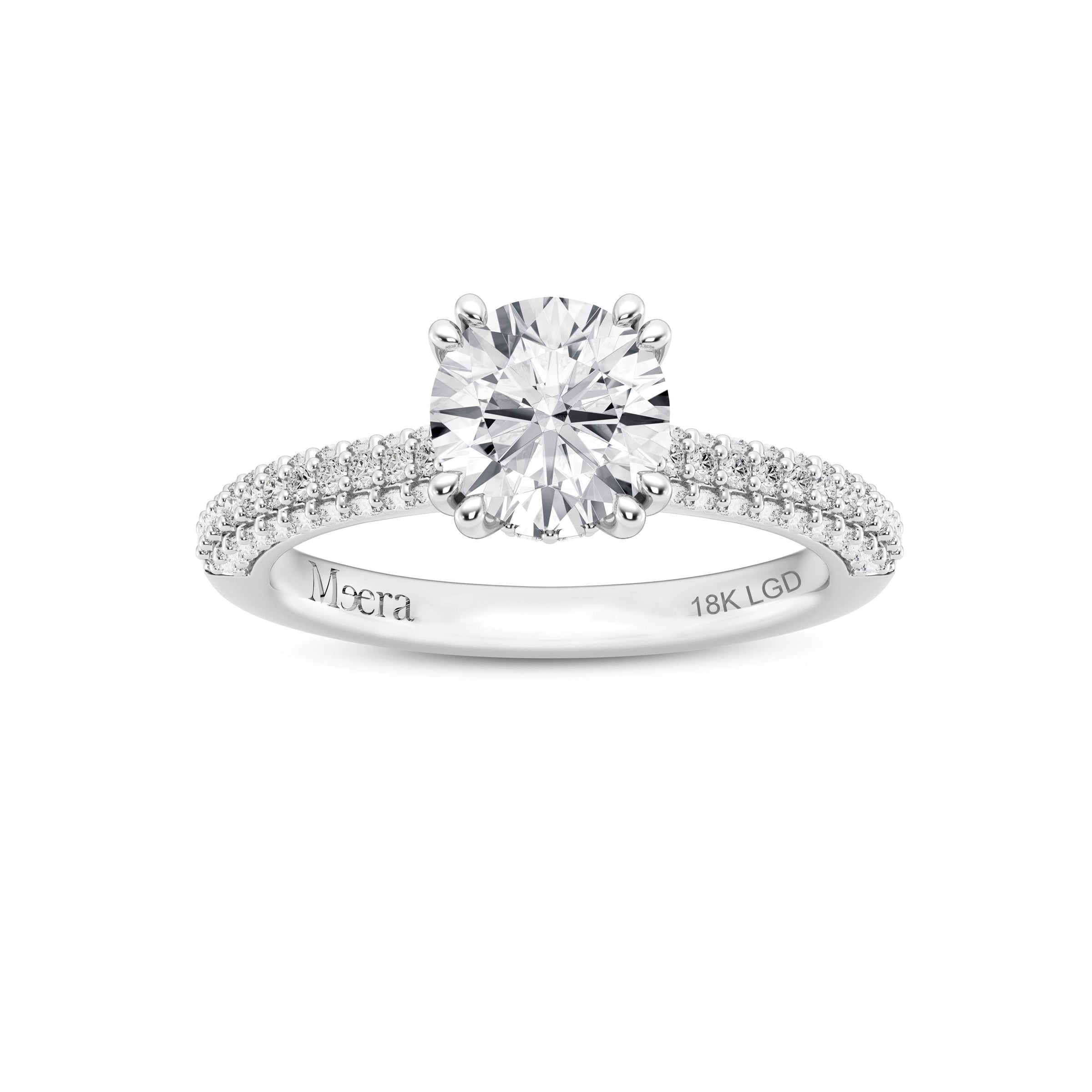 Meera Solitaire Ring with 1.30ct of Laboratory Grown Diamonds in 18ct White Gold Rings Bevilles 