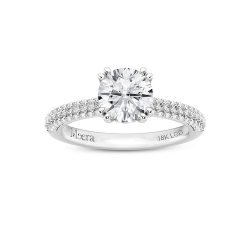 Meera Solitaire Ring with 1.30ct of Laboratory Grown Diamonds in 18ct White Gold Rings Bevilles 