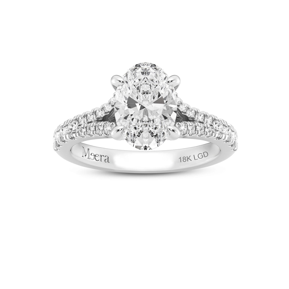 Meera Solitaire Ring with 1.90ct of Laboratory Grown Diamonds in 18ct White Gold Rings Bevilles 