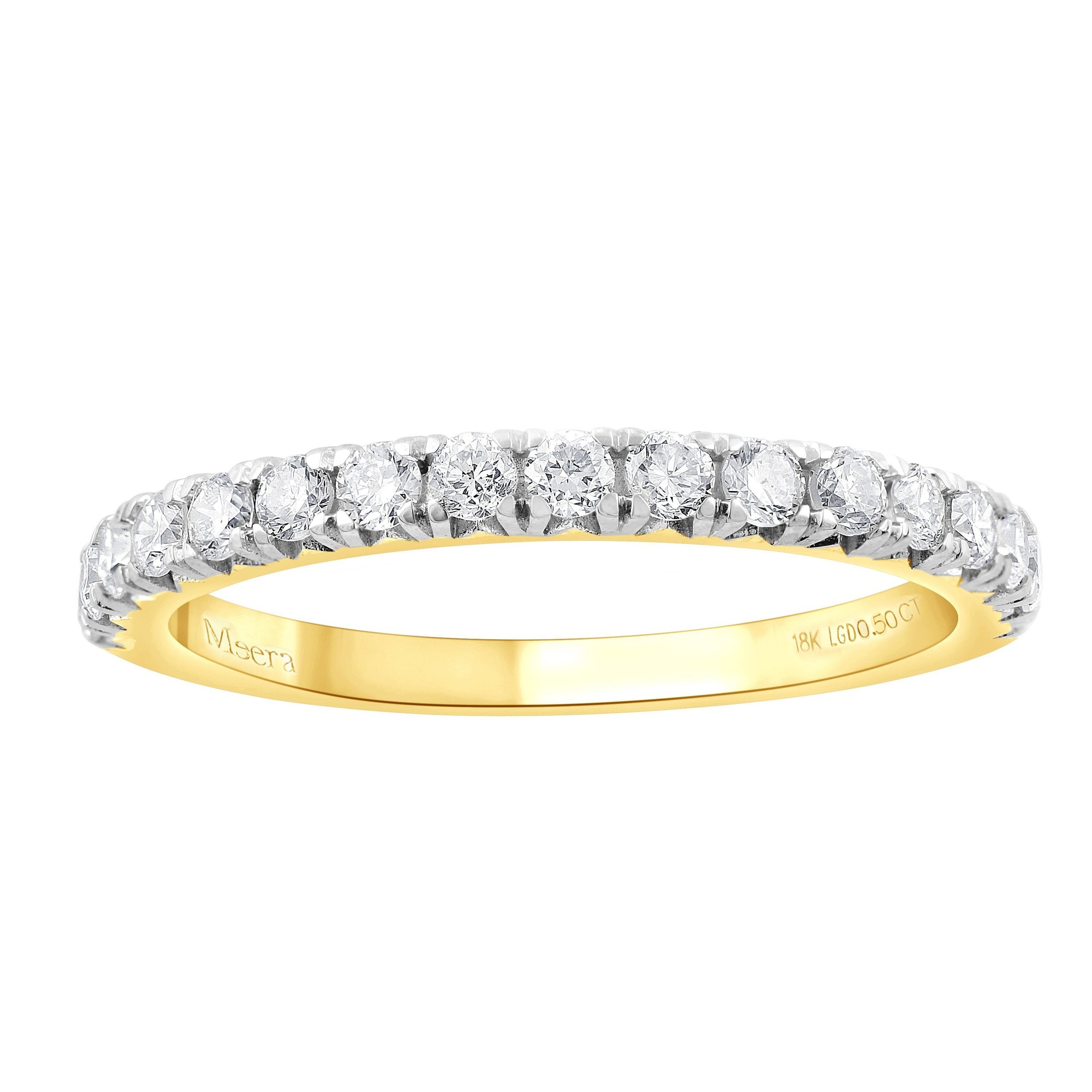 Meera Eternity Ring with 1/2ct of Laboratory Grown Diamonds in 18ct Yellow Gold Rings Meera 