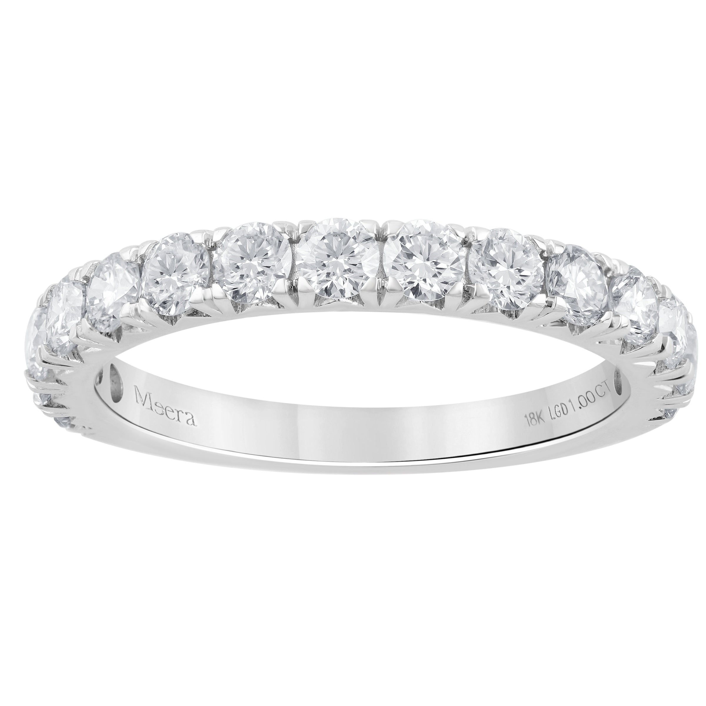 Meera Eternity Ring with 1.00ct of Laboratory Grown Diamonds in 18ct White Gold Rings Meera 